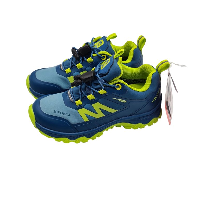Troll Kids Wanderschuhe Gr. 30 – Blau/Neongelb-Grün, wasserdicht